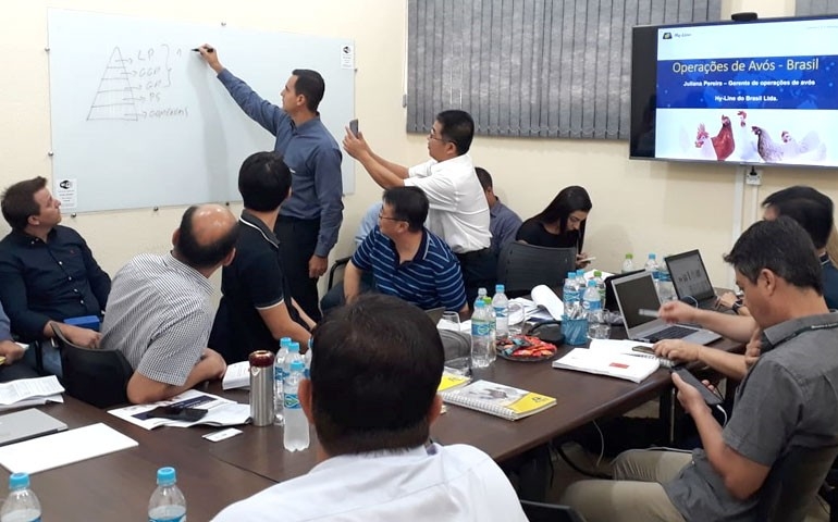 Hy-Line recebe auditoria de missão chinesa para exportar material genético