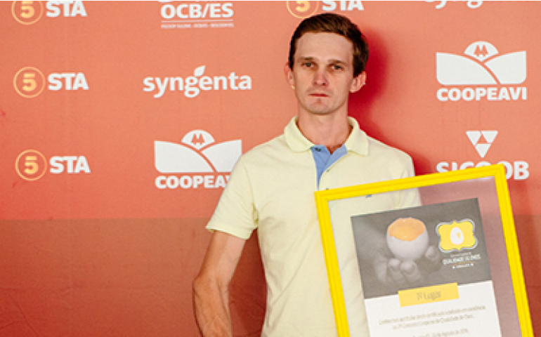 Campeão do Concurso de Qualidade de Ovos do ES exalta trabalho em família