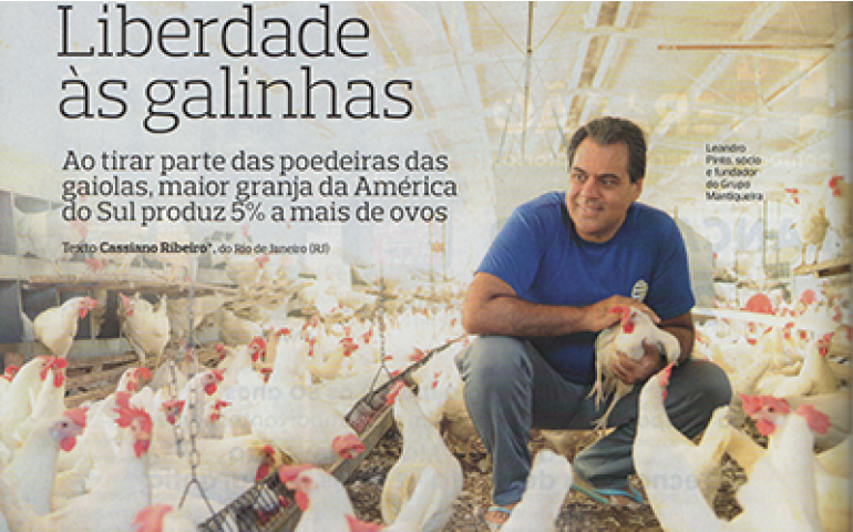 Globo Rural destaca ovos de aves cage free da Granja Mantiqueira